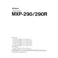 SONY MXP-290 Instrukcja Obsługi