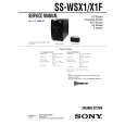 SONY SSWSX1F Instrukcja Serwisowa