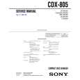 SONY CDX805 Instrukcja Serwisowa