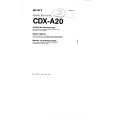 SONY CDX-A20 Instrukcja Obsługi