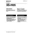 SONY XS-H05 Instrukcja Obsługi