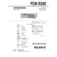 SONY PCM-R500 Instrukcja Serwisowa