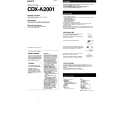 SONY CDX-A2001 Instrukcja Obsługi