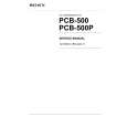 SONY PCB-500 Instrukcja Serwisowa