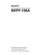 SONY BKPF-106A Instrukcja Serwisowa