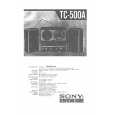 SONY TC-500A Instrukcja Serwisowa