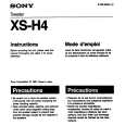 SONY XS-H4 Instrukcja Obsługi