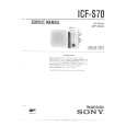 SONY ICFS70 Instrukcja Serwisowa