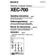SONY XEC-700 Instrukcja Obsługi