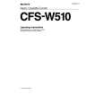 SONY CFS-W510 Instrukcja Obsługi