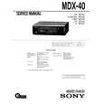 SONY MDX40 Instrukcja Obsługi