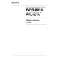 SONY WRU-801A Instrukcja Serwisowa