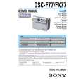 SONY DSCFX77 Instrukcja Serwisowa