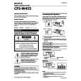 SONY CFS-W455 Instrukcja Obsługi
