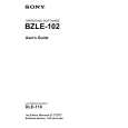 SONY BZLE-102 Podręcznik Użytkownika