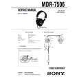 SONY MDR7506 Instrukcja Serwisowa