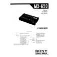 SONY MX-650 Instrukcja Serwisowa
