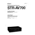 SONY STR-AV700 Instrukcja Obsługi