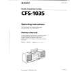 SONY CFS-1035 Instrukcja Obsługi