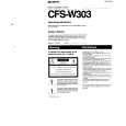 SONY CFS-W303 Instrukcja Obsługi
