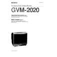 SONY GVM-2020 Instrukcja Obsługi