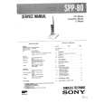 SONY SPP80 Instrukcja Serwisowa