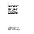 SONY RM-D800 Instrukcja Obsługi