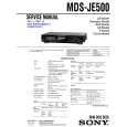 SONY MDS-JE500 Instrukcja Obsługi