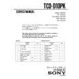 SONY TCDD10PK Instrukcja Serwisowa