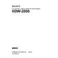 SONY HDW-2000 Instrukcja Obsługi