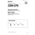 SONY CDX-U70 Instrukcja Obsługi