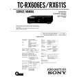 SONY TC-RX606ES Instrukcja Serwisowa