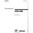 SONY CFD-540 Instrukcja Obsługi