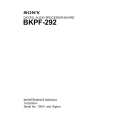 SONY BKPF-292 Instrukcja Serwisowa