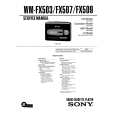 SONY WM-FX503 Instrukcja Serwisowa