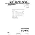 SONY MDRG62ML Instrukcja Serwisowa