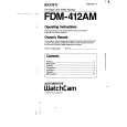 SONY FDM-412AM Instrukcja Obsługi
