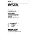SONY CFS-209 Instrukcja Obsługi
