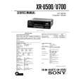 SONY XR-U500 Instrukcja Serwisowa