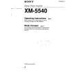 SONY XM-5540 Instrukcja Obsługi