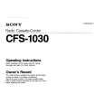 SONY CFS-1030 Instrukcja Obsługi