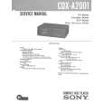 SONY CDXA2001 Instrukcja Serwisowa