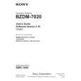 SONY BZDM-7020 Podręcznik Użytkownika