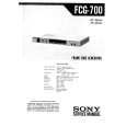 SONY FCG-700 Instrukcja Serwisowa