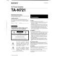 SONY TAN721 Instrukcja Obsługi