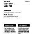 SONY XS-R1 Instrukcja Obsługi