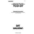 SONY TCD-D7 Instrukcja Obsługi