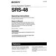 SONY SRS48 Instrukcja Obsługi