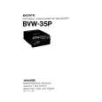 SONY BVW-35P VOLUME 1 Instrukcja Serwisowa