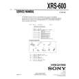 SONY XRS-600 Instrukcja Serwisowa